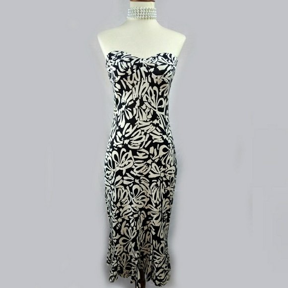 Diane Von Furstenberg Dresses & Skirts - Diane Von Furtenberg Black & White Strapless Dress